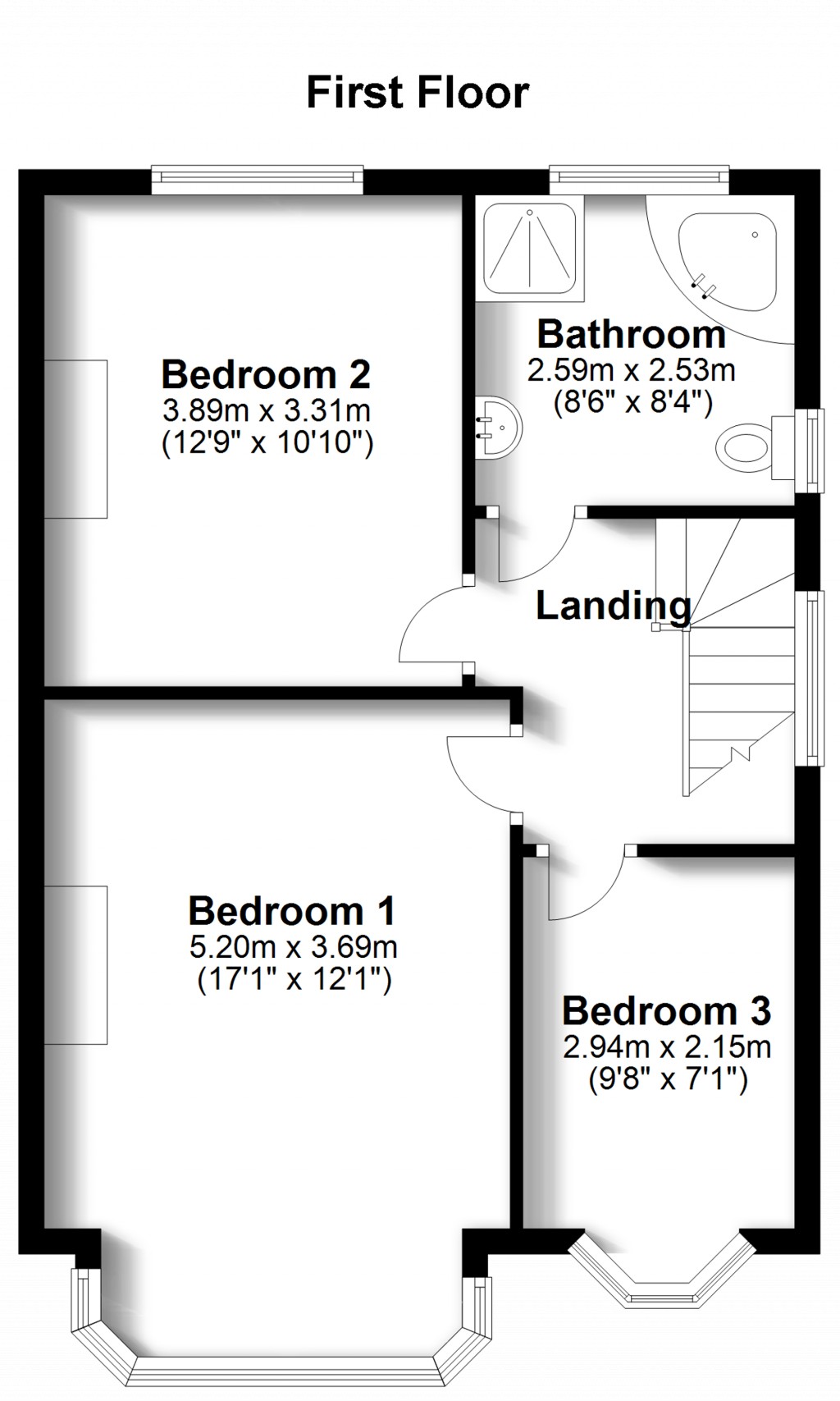 Floorplans For Ridgemount Avenue, Shirley