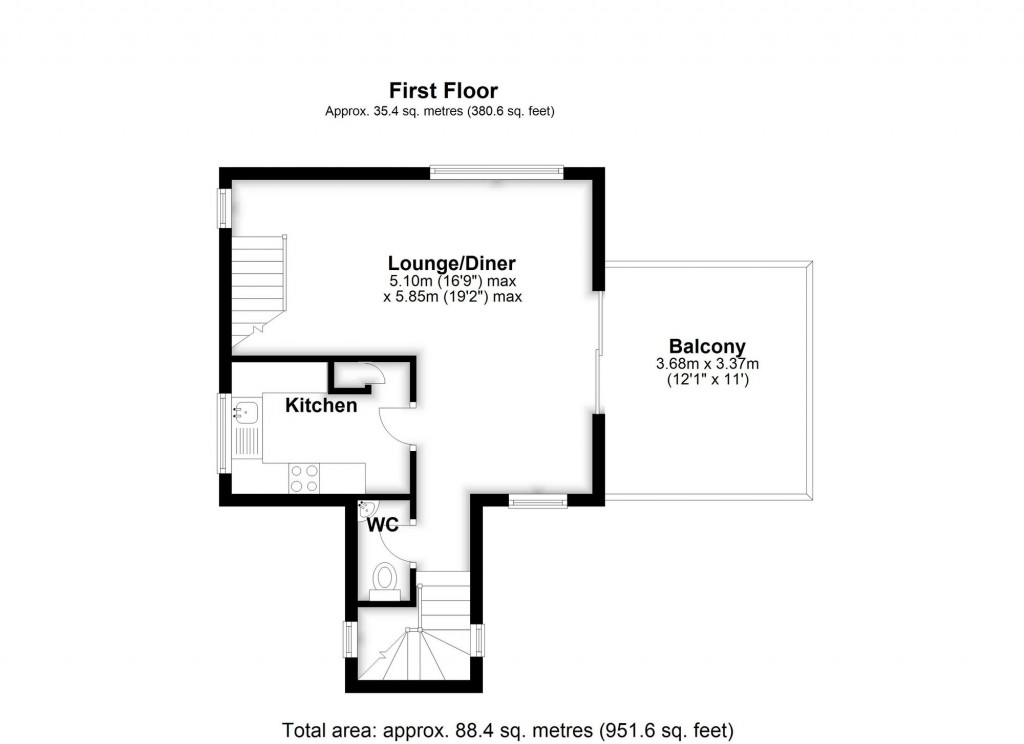 Floorplans For Rutland Court, Kempton Walk, Shirley