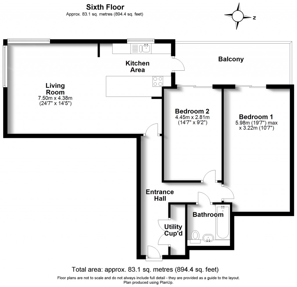 Floorplans For Yardmaster House, Cross Road, East Croydon